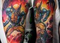 Wolverine Tattoo Design on Half Sleeve