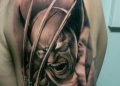 Wolverine Tattoo Images on Half Sleeve