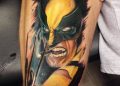 Yellow Wolverine Tattoo Claws on Upper Hand