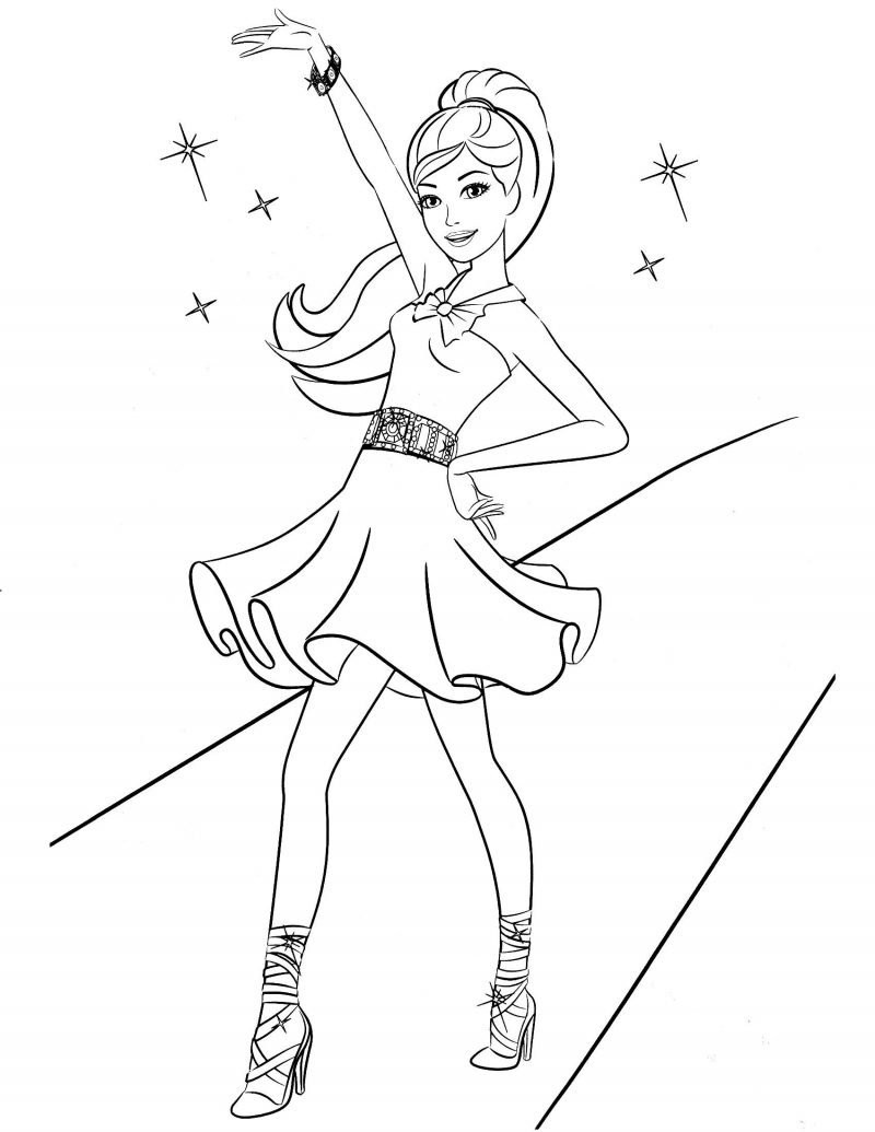 cute coloring pages for girls barbie