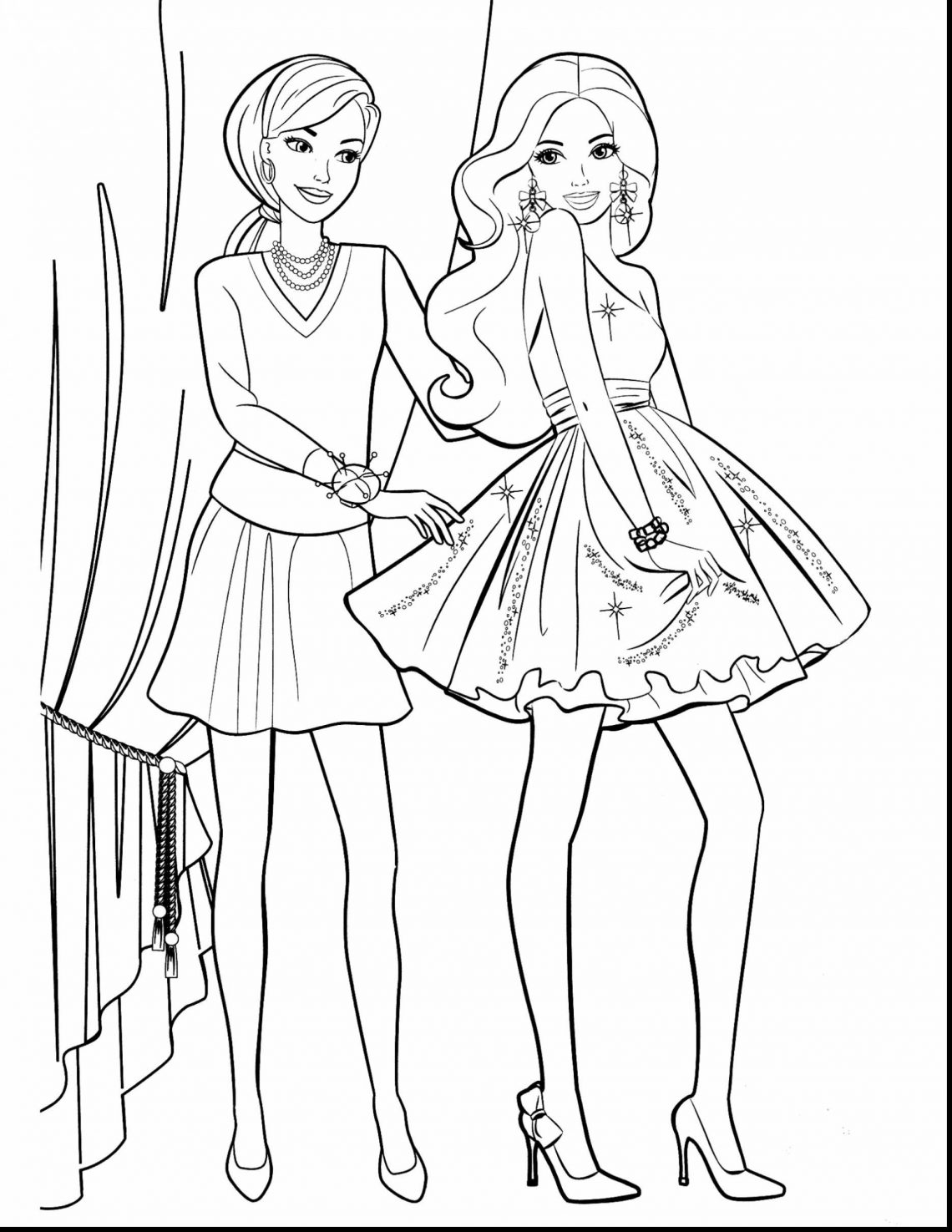 Barbie Coloring Pages For Kid Girls - Visual Arts Ideas