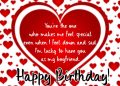 Birthday Wishes For Boyfriend with Heart Background