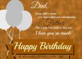 Birthday Wishes For Dad I Love You