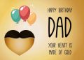 Birthday Wishes For Dad of Gold Heart