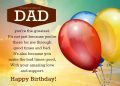 Birthday Wishes For Dad with Balloon Designs