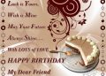 Birthday Wishes For Friend in Brown Color Style