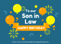 Birthday Wishes for Son in Law
