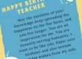 Birthday Wishes for Teacher Message
