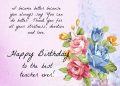 Birthday Wishes for Teacher Quotes Image