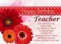 Birthday Wishes for Teacher with Red Sunflower Image