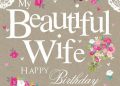 Birthday Wishes for Wife Retro Design