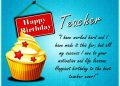Blue Birthday Wishes for Teacher
