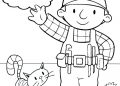 Bob the Builder Coloring Pages For Kindergarten
