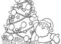 Christmas Tree Coloring Page ith Light Bubble