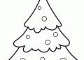 Christmas Tree Coloring Page with Stars