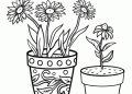 Coloring Pages of Flowers For Kid