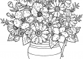 Coloring Pages of Flowers on A Vase