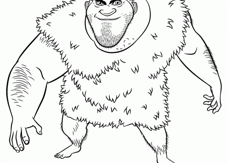 thunk crood coloring page in pdf the croods