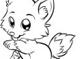 Cute Fox Coloring Page Picture