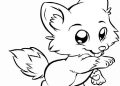 Cute Fox Coloring Page Pictures