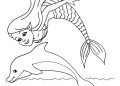 Dolphin Coloring Pages with Mermaid
