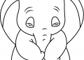 Dumbo Coloring Pages Sad