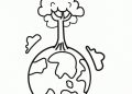 Earth Day Coloring Pages Simple