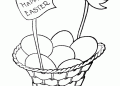 Easter Basket Coloring Page Images