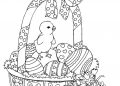 Easter Basket Coloring Pages Picture For Kids