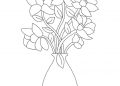 Easy Coloring Pages of Flowers