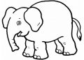 Easy Elephant Coloring Pages For Kindergarten
