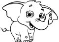 Elephant Coloring Pages For Kids Image