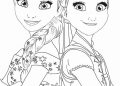 Frozen 2 Coloring Pages of Elsa and Anna