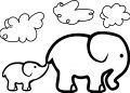 Funny Elephant Coloring Pages For Kids