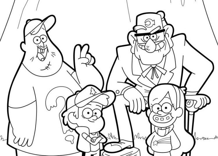 Gravity Falls Coloring Pages Pictures - Visual Arts Ideas