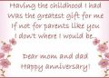Happy Anniversary Wishes for Parents Quotes Images