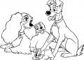 Lady and The Tramp Coloring Page