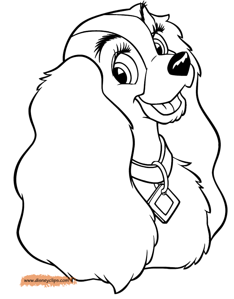 Download Lady and The Tramp Coloring Pages - Visual Arts Ideas