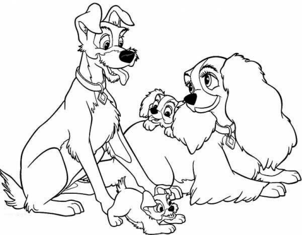 Lady and The Tramp Coloring Pages - Visual Arts Ideas