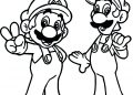 Mario Coloring Page For Kids