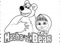 Masha and the Bear Coloring Pages Image
