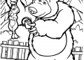 Masha and the Bear Coloring Pages of Bear