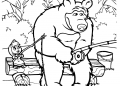 Masha and the Bear Coloring Pages of Fishing