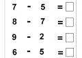 Math Worksheets For 1st Grade Easy Subtraction