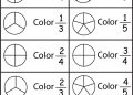 Math Worksheets For 2nd Grade of Fractions Color
