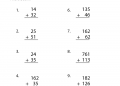 Math Worksheets For 3rd Grade of Addition