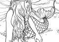 Mermaid Coloring Pages for Adult Download