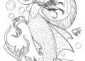 Mermaid Coloring Pages for Adult Picture