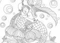 Mermaid Coloring Pages for Adult Printable