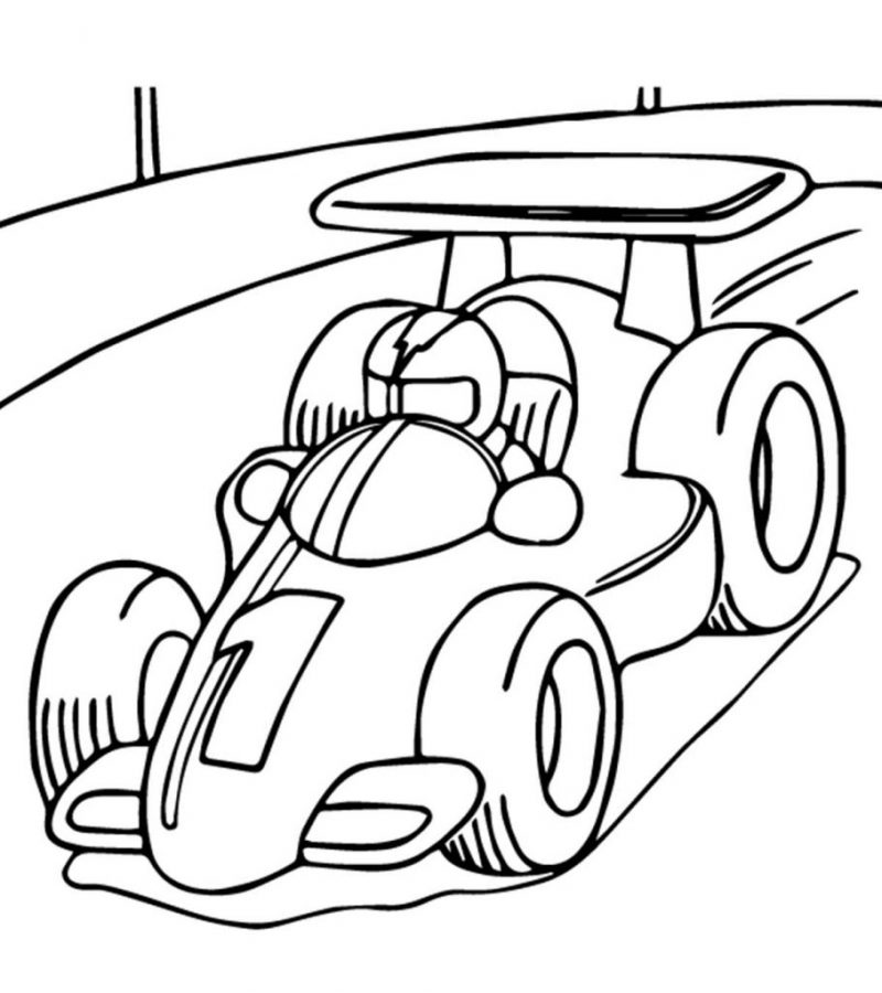 Race Car Coloring Pages - Visual Arts Ideas